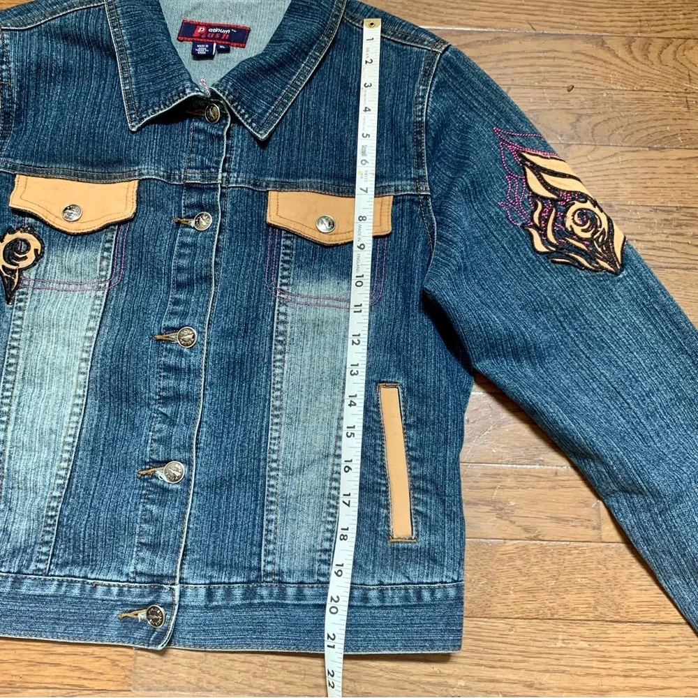 Platinum Plush Women's Embroidered Denim Jacket | Size XL | Denim | Style #9850 - Picture 11 of 11
